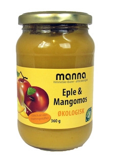 Eple- og mangopuré u/sukker, økologisk fra Manna, 360 g - midlertidig utsolgt