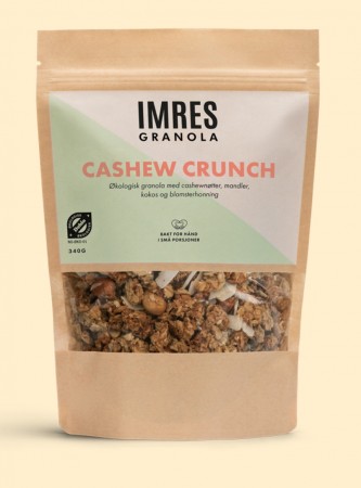 Cashew crunch fra Imres Granola, økologisk - midlertidig utsolgt 