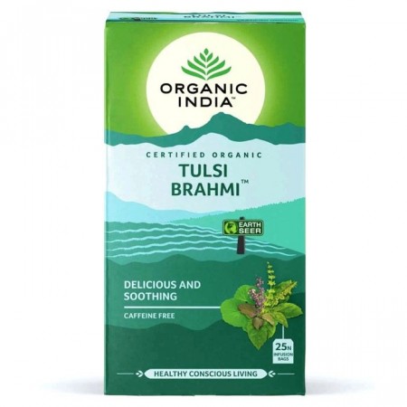 Tulsi brahmi, økologisk te fra Organic India, teposer - midlertidig utsolgt