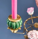 Vegglysestake med fugl, orange/gull/grønn thumbnail