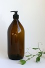 Brun pumpeflaske 1 liter (uten innhold) thumbnail