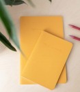 'Make a Mark' notatbok A5, omslag i resirkulert lær - gul thumbnail