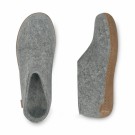 Tøffel/sko med skinnsåle fra Glerups, Grey thumbnail