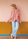 MUMU CHINA JACKET, stripete jakke fra Habiba - rød  thumbnail