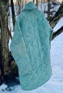 Milo Quilted Silk Coat, kåper i vintage silke fra Sissel Edelbo, lys grønn - solgt thumbnail