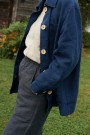 Bill - linjakke fra Linenfox, navy blue  thumbnail