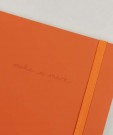 'Make a Mark' notatbok A5, omslag i resirkulert lær - oransje thumbnail