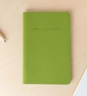 'Make a Mark' notatbok A5, omslag i resirkulert lær - grønn thumbnail