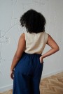 FRANKIE PANTS, LINBUKSE FRA LINENFOX- navy blue (vanlig benlengde) thumbnail