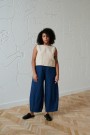 FRANKIE PANTS, LINBUKSE FRA LINENFOX- navy blue (vanlig benlengde) thumbnail