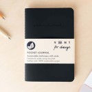 'Make a Mark' notatbok A5, omslag i resirkulert lær - charcoal thumbnail