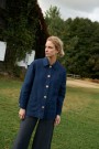 Bill - linjakke fra Linenfox, navy blue  thumbnail
