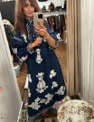 Lilly Cotton Dress fra Sissel Edelbo - blå og hvit  thumbnail