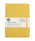 'Make a Mark' notatbok A5, omslag i resirkulert lær - gul (få igjen) thumbnail
