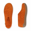 Tøffel/sko med skinnsåle fra Glerups, Orange   thumbnail