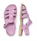 Ringkøbing (Rose), pudder rosa skinnsandal fra Duckfeet  thumbnail