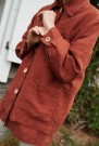 Bill jacket- linjakke fra Linenfox - terracotta  thumbnail
