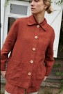 Bill jacket- linjakke fra Linenfox - terracotta  thumbnail