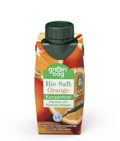 Appelsinjuice, konsentrat, økologisk fra Green-Bag, 200 ml