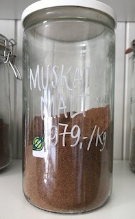 Muskat malt Økologisk, 100g
