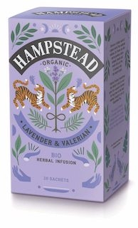 Lavender & Valerian Te, 20 poser, økologisk, Hampstead Tea