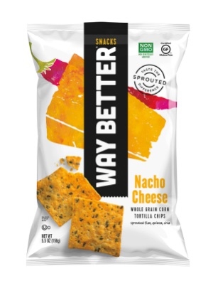 WAY BETTER SNACKS TORTILLA CHIPS NACHO CHEESE GLUTENFRI