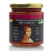 MIDDLE EARTH TOMATSAUS MED AUBERGIN, 300g, økologisk