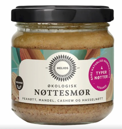 Nøttesmør miks, økologisk fra Helios, 180 g