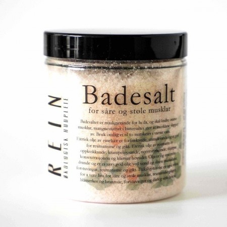 Badesalt for støle og såre muskler fra Rein Hudpleie