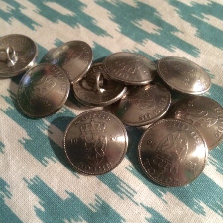 1953-1958 (50-ører) myntknapper