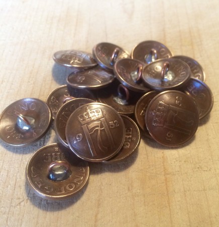 1950-1959 (2-ører) myntknapper