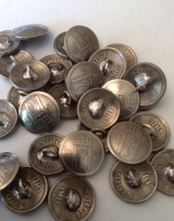 1950-1959 (25-ører) myntknapper