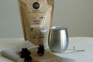 U-konserve isolert kaffekopp i stål med lokk 236 ml