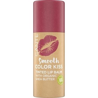 Sante smooth color kiss 02 soft red, lipbalm - midlertidig utsolgt