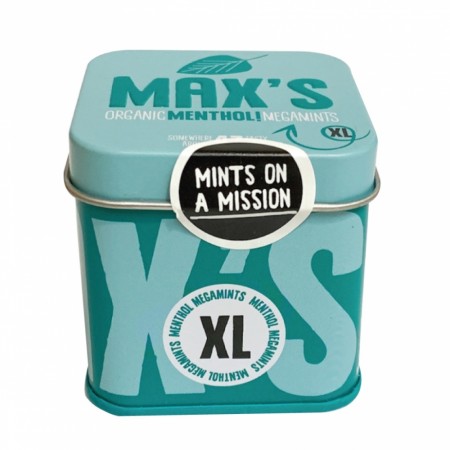 Mentol store pastiller, økologisk fra Max`s Mint, 70g, vegansk