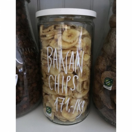 Banan chips, økologisk 250g , løsvekt