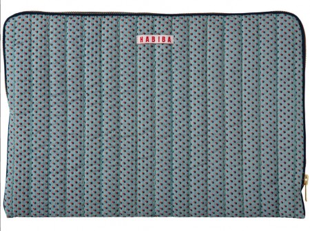 Pc-cover fra Habiba - Fleur- lys blå med blomster