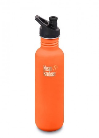 Klean Kanteen Drikkeflaske i rustfritt stål med sportstut 800ml - rød (1 stk igjen)