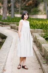 Smock Dress, Sleeveless Natural Linen