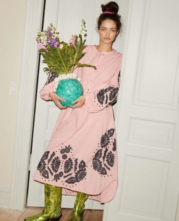 Rikke Organic Cotton Shirt Dress - Light Pink, 100% økologisk bomull