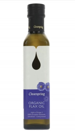 Clearspring økologisk kaldpresset linfrøolje, 250 ml (d: 26.02.26)