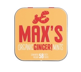 Ingefær pastiller,  økologisk fra Max`s Mint, 35g, vegansk