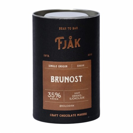 Kakao, hvit sjokolade med brunost fra Fjåk, 220g, økologisk