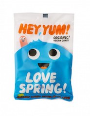 Mini Love Spring - vegan vingummi fra Hey Yum, 50g  (dato: 02.12.22)