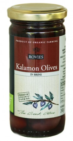 Oliven Kalamata, 220 g, økologisk, Rovies