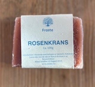 Rosenkranssåpe fra Froste Naturprodukter (ryddesalg) (1 igjen)