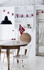 Flaggrekke på snor, liten