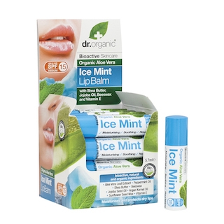 Dr. organic aloe vera ice mint lip balm - vegansk
