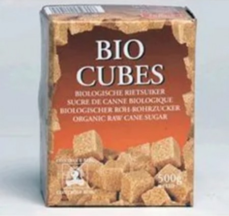 Bio cubes mørke sukker biter 500 gr (ryddesalg)