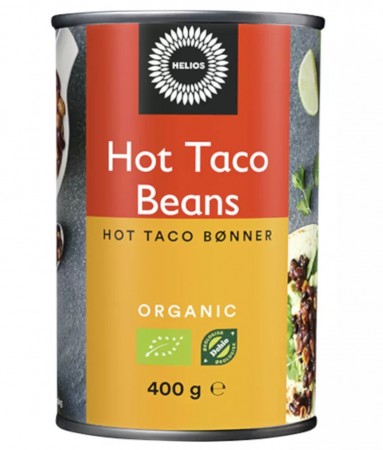 Helios hot taco bønner, 400g, økologisk 